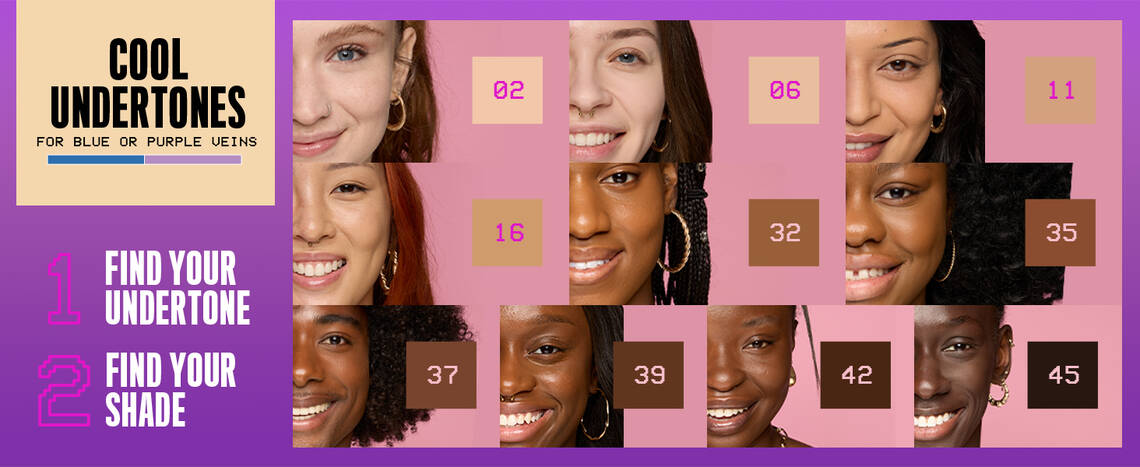 NYX Make Em Wonder Foundation cool undertone shade guide