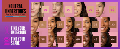 NYX Make Em Wonder Foundation neutral undertone shade guide