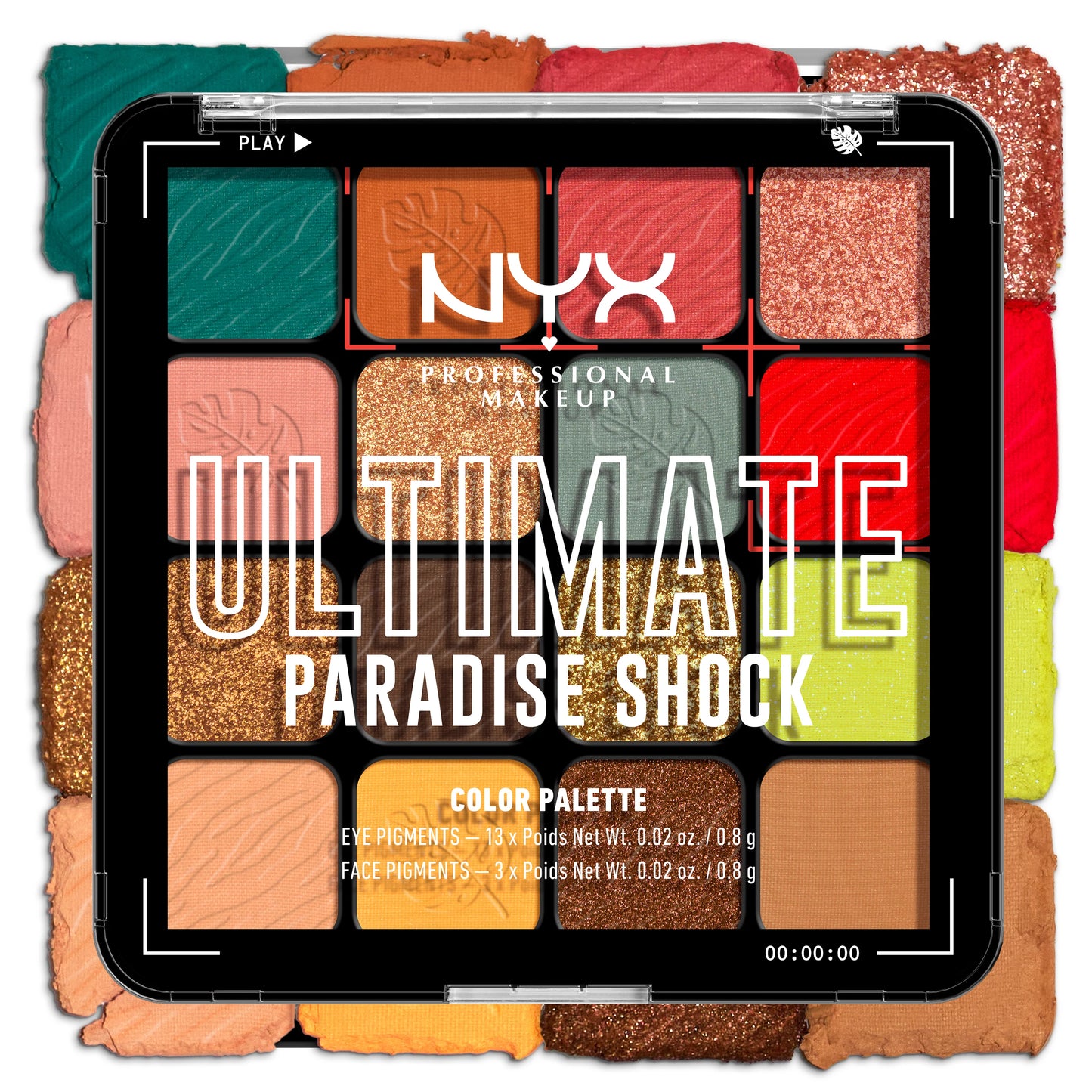 NYX Ultimate Paradise Shock eyeshadow palette with bold shades