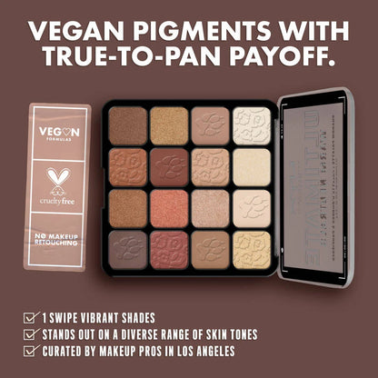 NYX Ultimate Warm Neutrals palette with vegan pigmented shades
