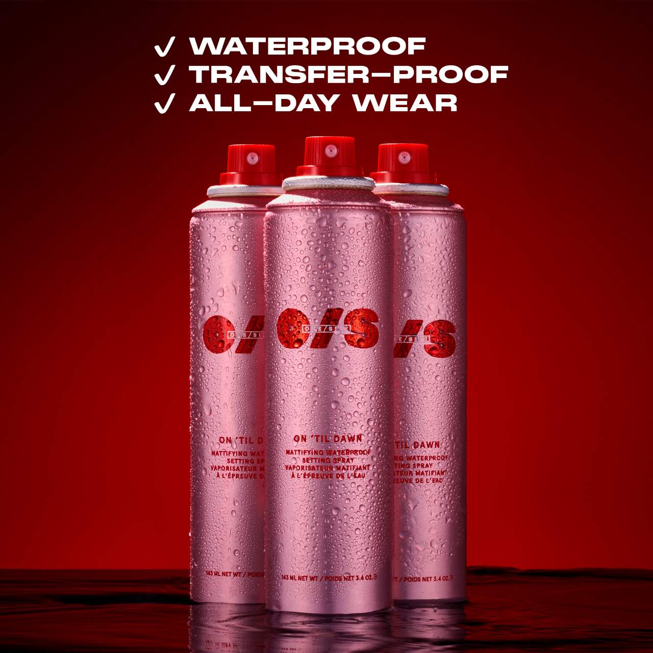ONE SIZE On Til Dawn Waterproof Transfer Proof All Day Makeup Setting Spray