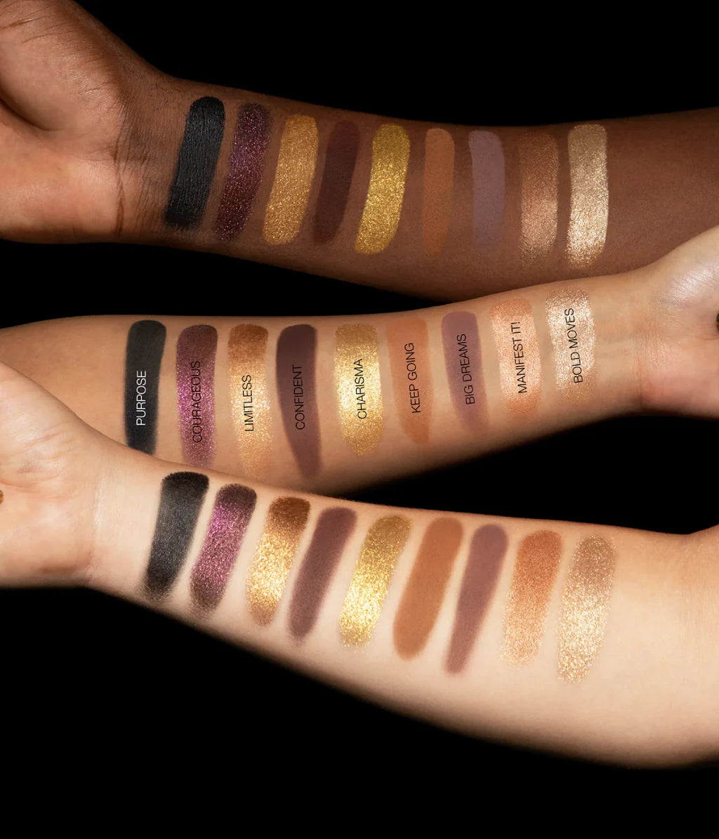 HUDA BEAUTY Empowered Eyeshadow Palette swatches