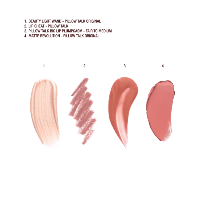 Charlotte Tilbury Pillow Talk Iconic Lip & Cheek Secrets – طقم شفاه وخدود