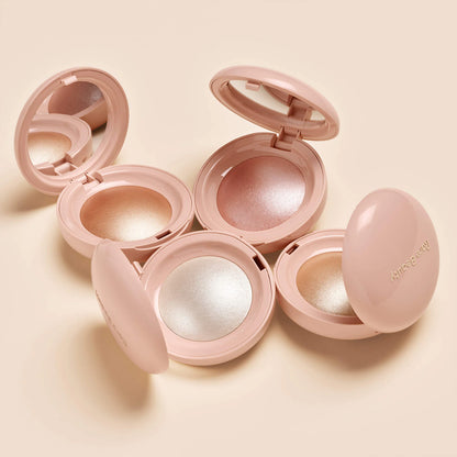 Rare Beauty Positive Light Silky Touch Highlighter compacts shown open in different shades