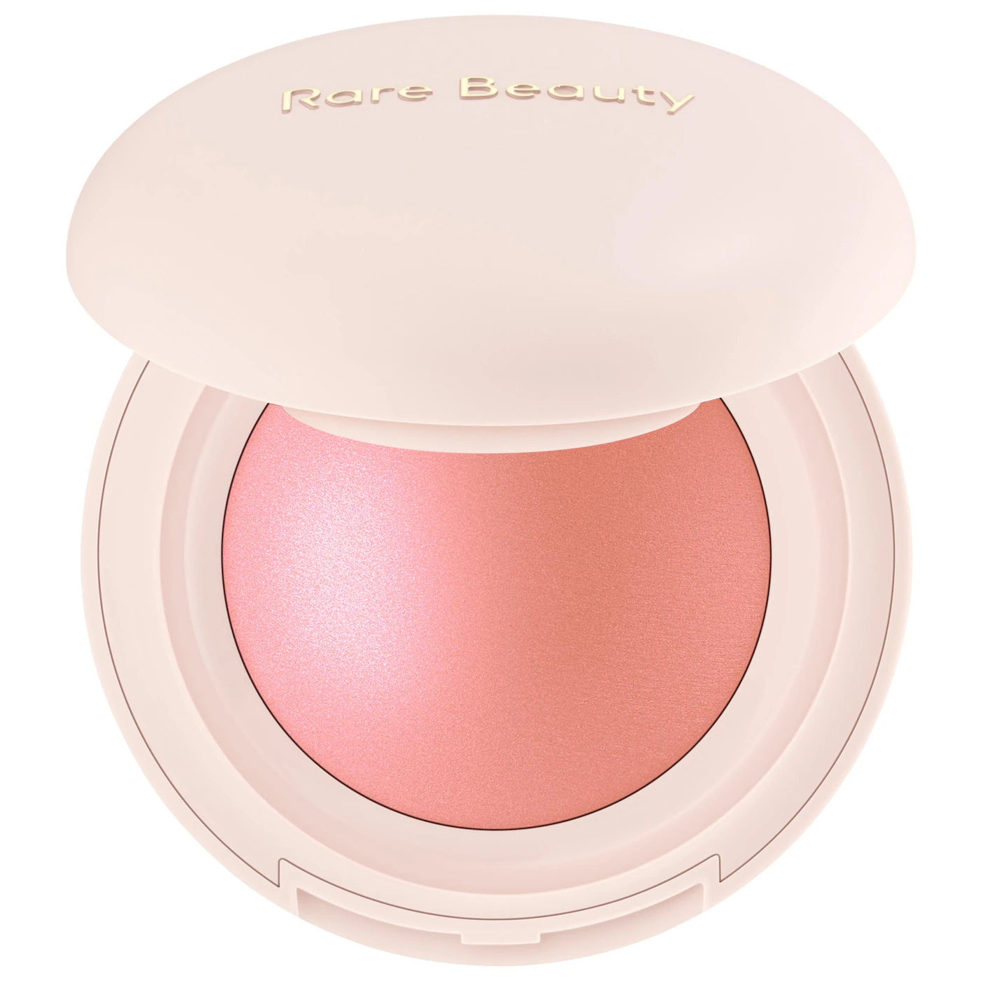 Rare Beauty Soft Pinch Luminous Powder Blush compact open on white background