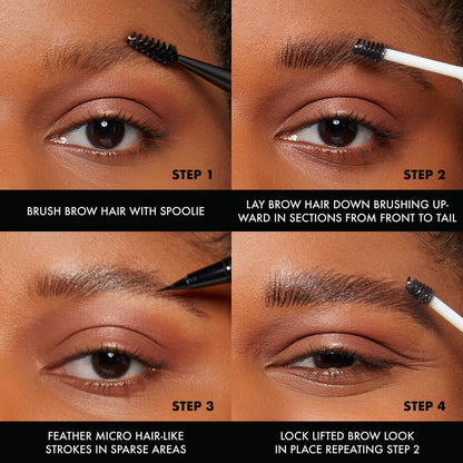 Step-by-step brow styling guide using NYX The Brow Glue