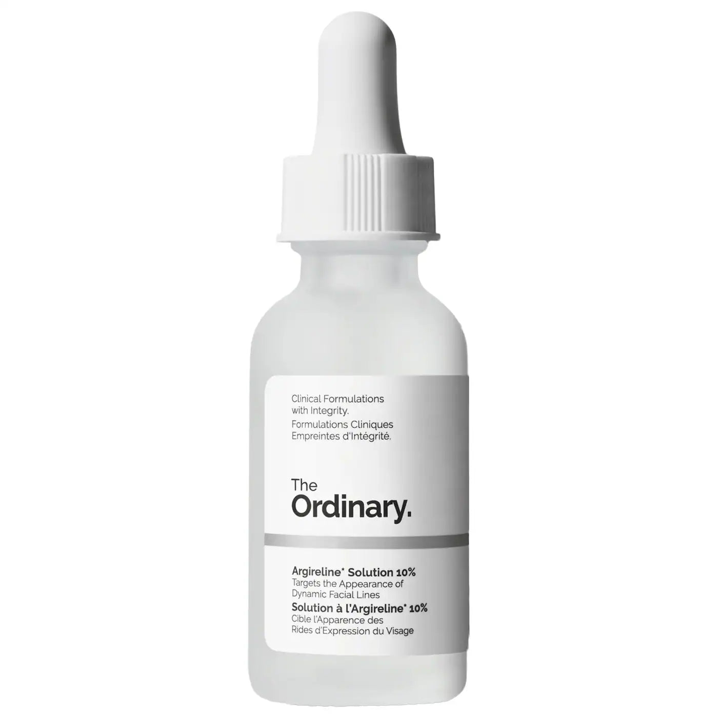 سيروم The Ordinary Argireline Solution 10% بعبوة قطارة على خلفية بيضاء