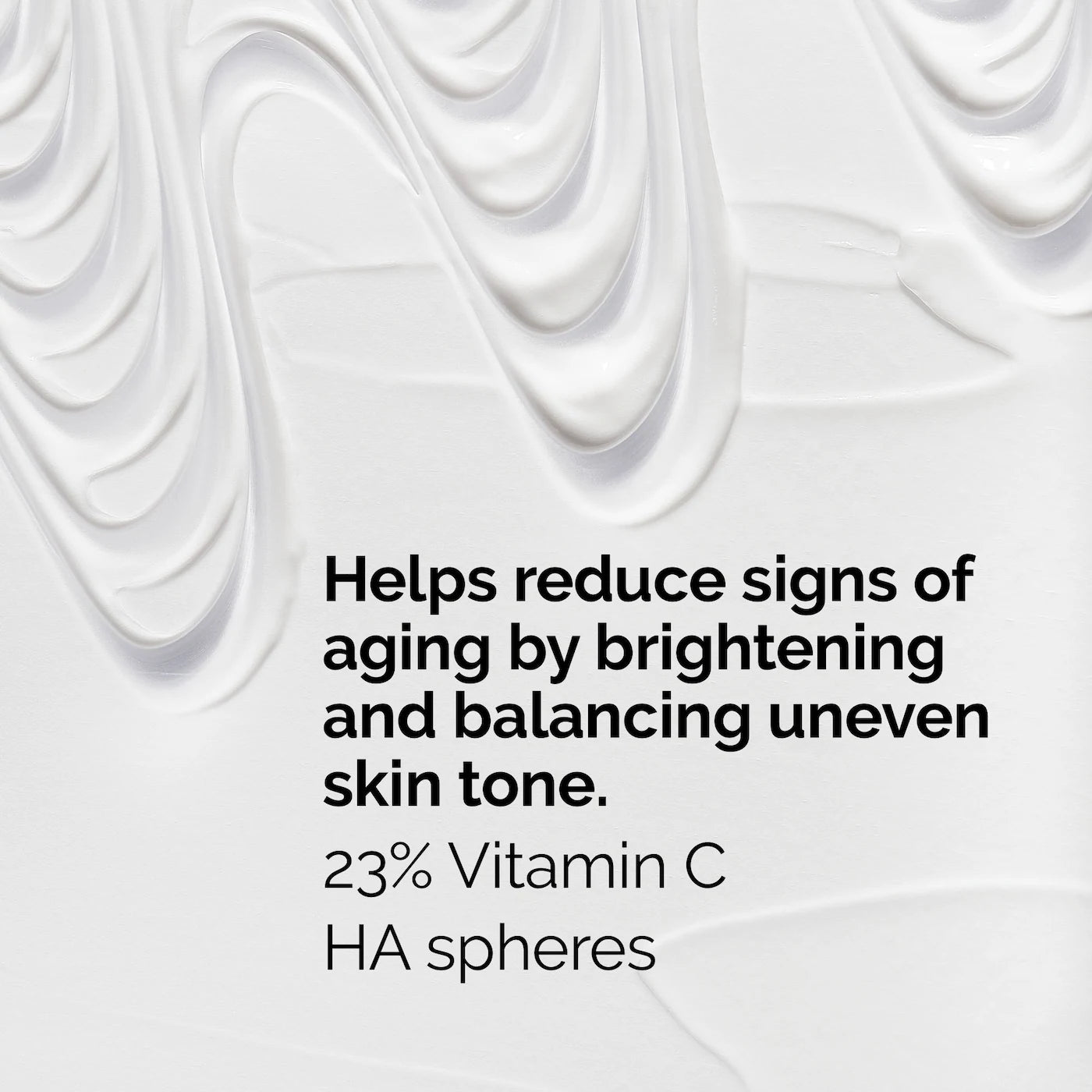 صورة توضيحية لفوائد The Ordinary Vitamin C Suspension 23% + HA Spheres 2% للمساعدة في تفتيح البشرة غير المتجانسة