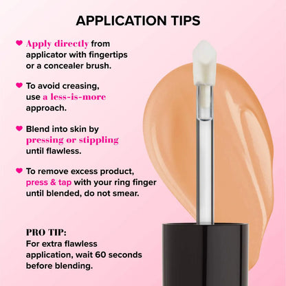 Too Faced Born This Way concealer application tips for blending, avoiding creasing, and smooth coverage