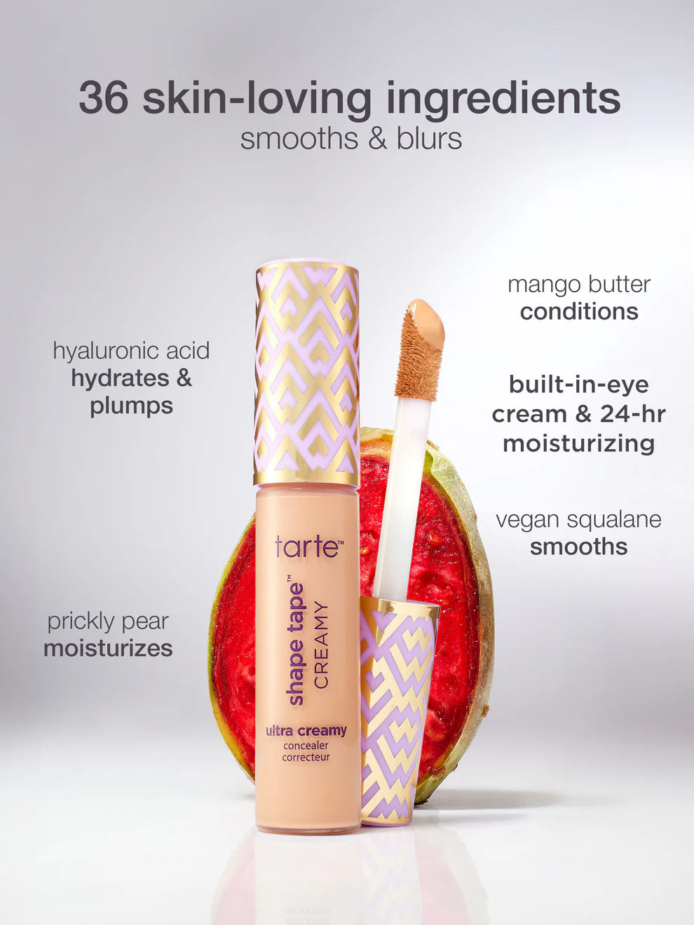 tarte Shape Tape Creamy Concealer with hyaluronic acid and mango butter hydrating formula