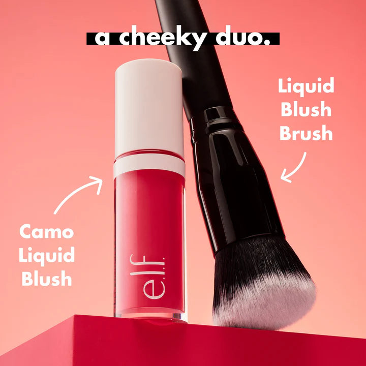 e.l.f. Camo Liquid Blush paired with liquid blush brush