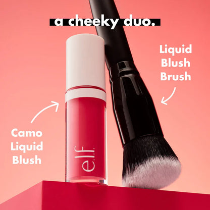 e.l.f. Camo Liquid Blush paired with liquid blush brush