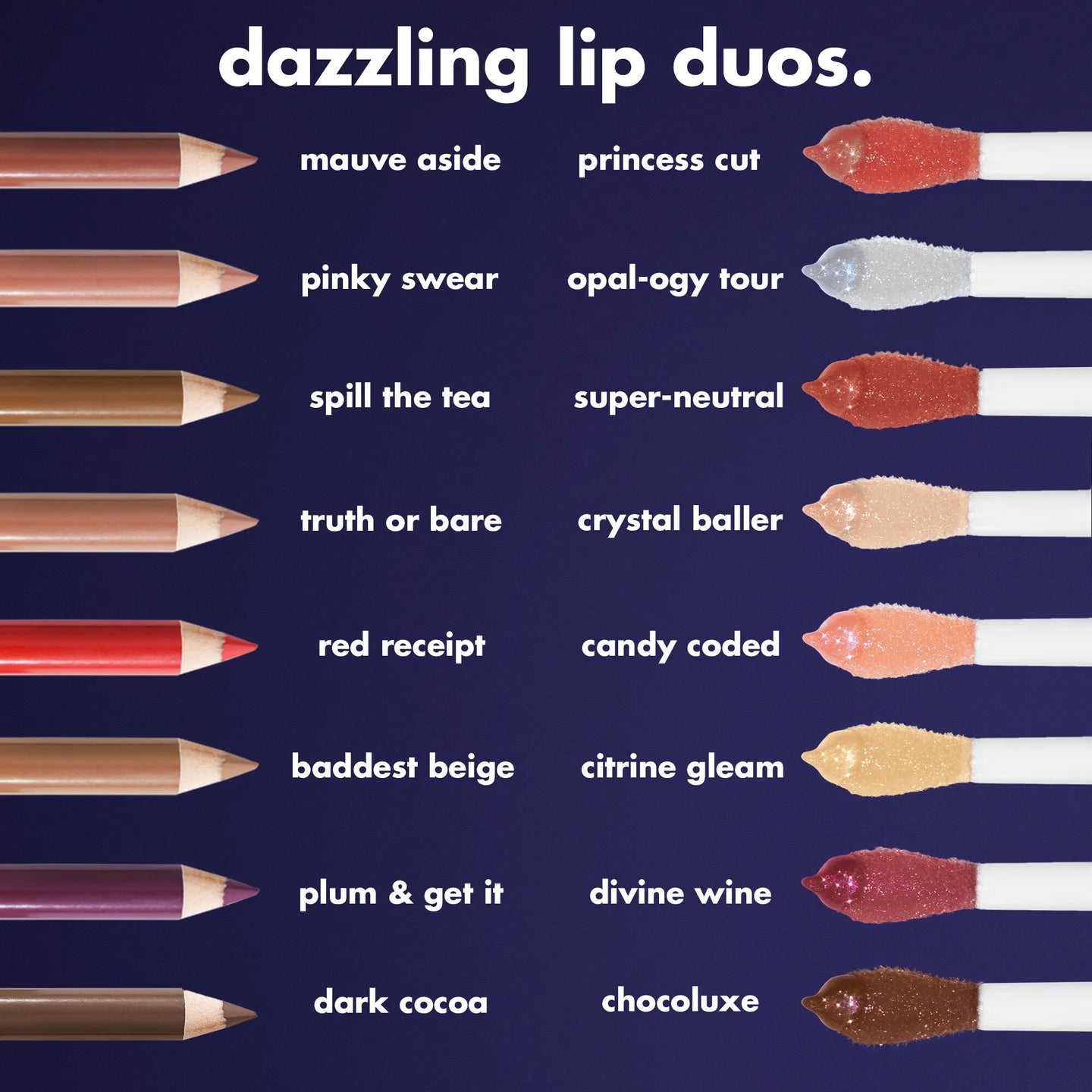 e.l.f. Glow Reviver Lip Oil Glimmer shade pairing with e.l.f. lip liners