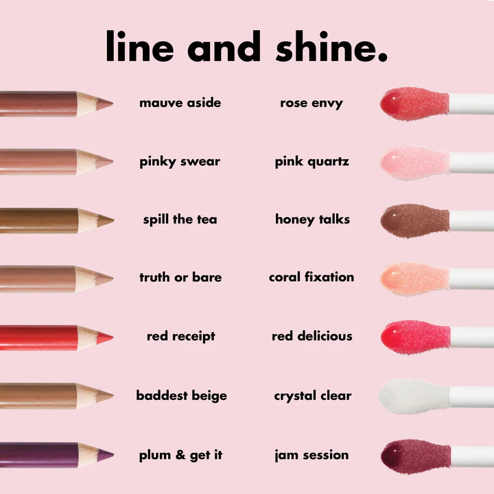 e.l.f. Glow Reviver Lip Oil and lip liner shade pairing guide