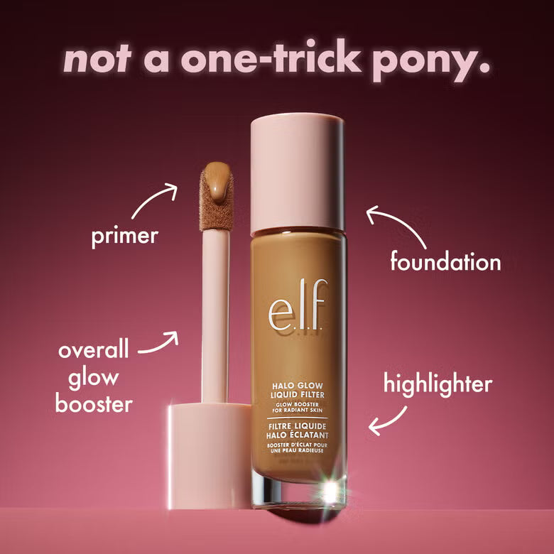 e.l.f. Halo Glow Liquid Filter multi-use complexion booster bottle