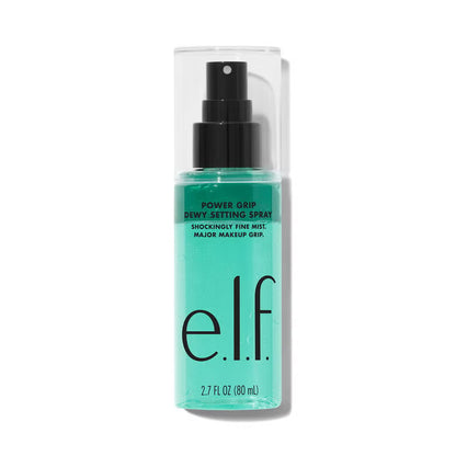 e.l.f. Power Grip Dewy Setting Spray bottle on white background