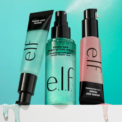 e.l.f. Power Grip Dewy Setting Spray with Power Grip Primer and Power Grip Primer + Niacinamide
