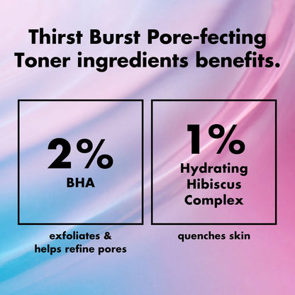 e.l.f. Thirst Burst Pore-fecting Toner 2% BHA and 1% hibiscus complex