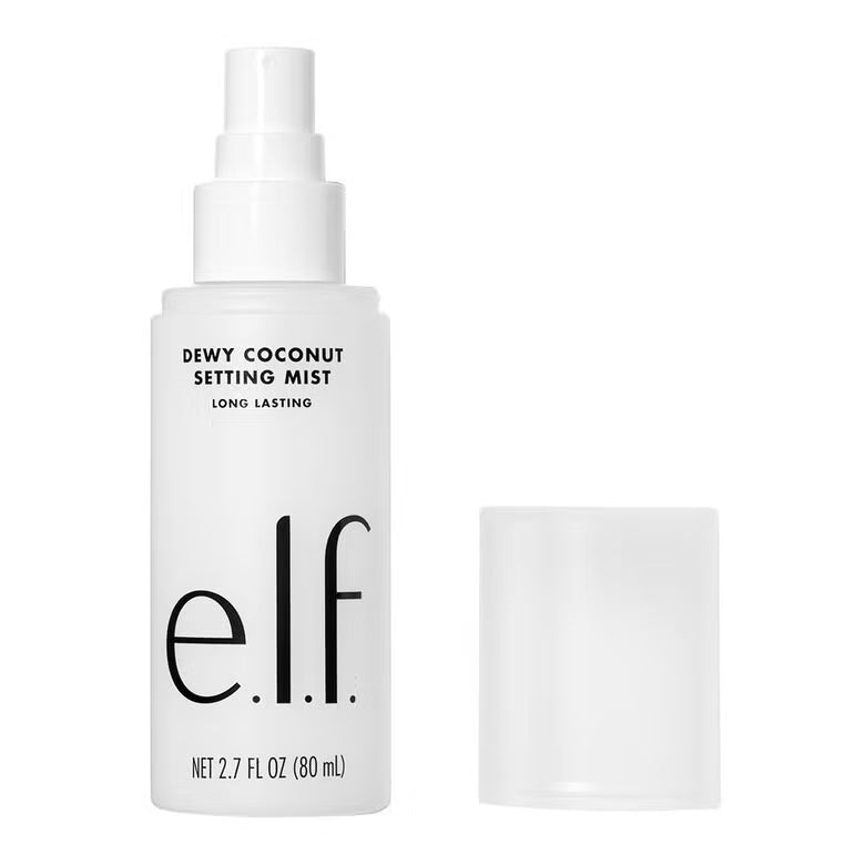 e.l.f Dewy Coconut Setting Mist hydrating makeup setting spray bottle