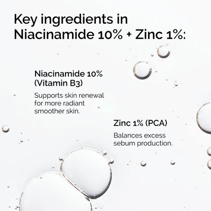 The Ordinary Niacinamide 10% + Zinc 1% – سيروم للتحكم بالزيوت للبشرة الدهنية