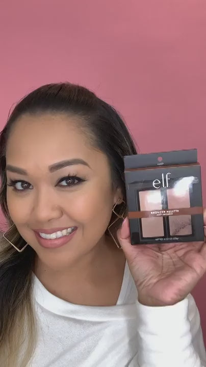 e.l.f. Compact Powder Highlight & Contour Palette applied on face