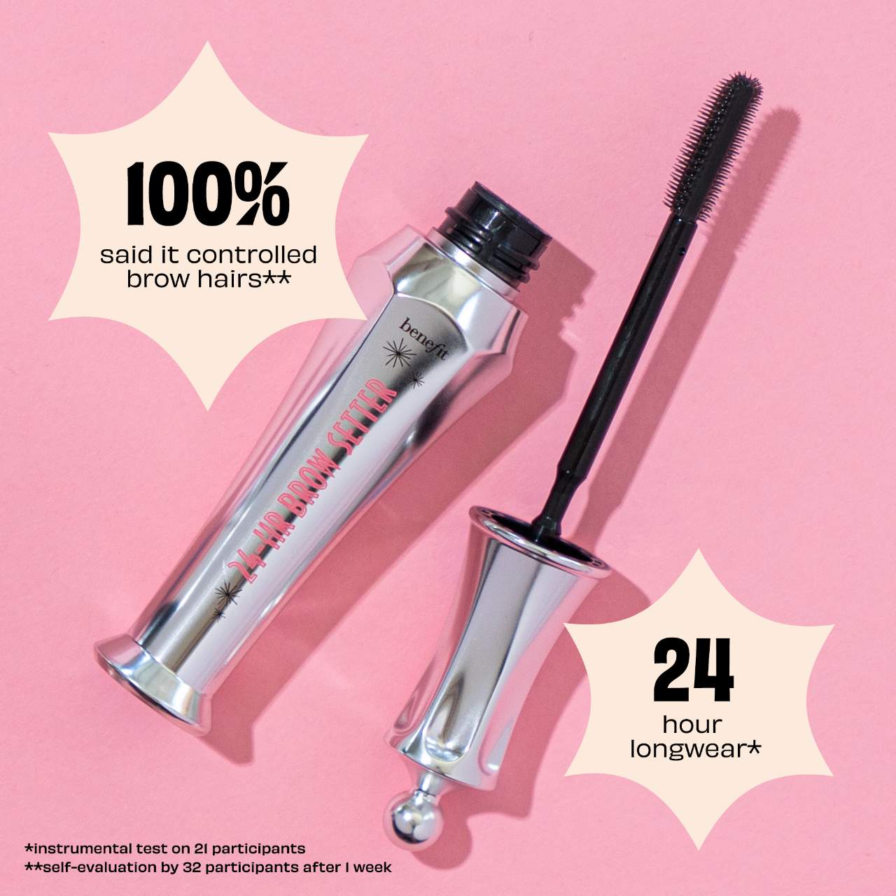 Benefit 24-HR Brow Setter Clear Brow Gel – جل تثبيت الحواجب الشفاف بتأثير اللامينيشن