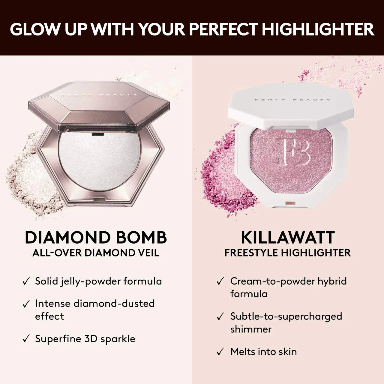 Fenty Beauty Diamond Bomb All-Over Diamond Veil – هايلايتر لامع متعدد الاستخدام