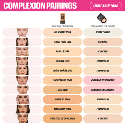 HUDA BEAUTY Easy Bake Blurring Loose Baking & Setting Powder Shade Guide