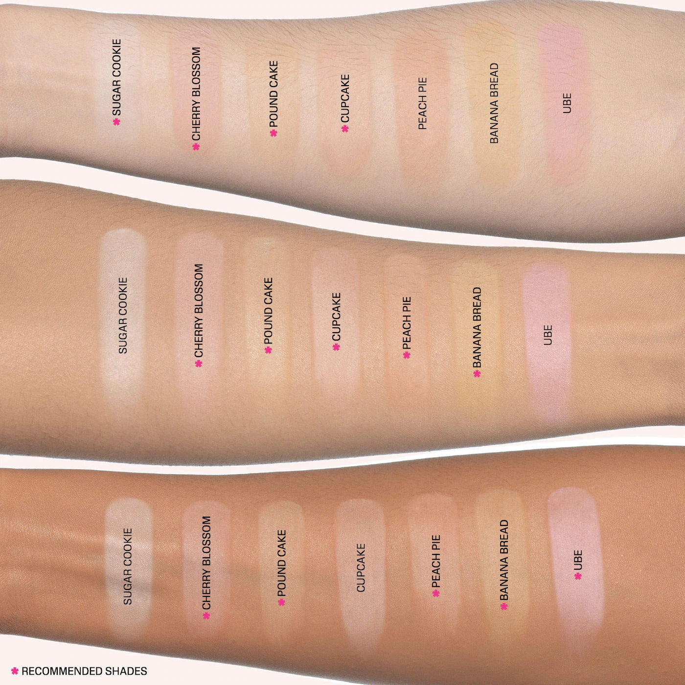 HUDA BEAUTY Easy Bake powder applied on skin