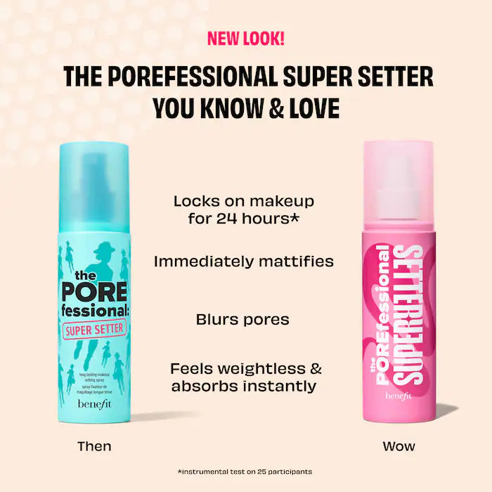 Benefit POREfessional Super Setter old and new packaging comparison