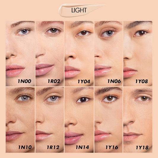 MAKE UP FOR EVER HD Skin Undetectable Foundation shade guide