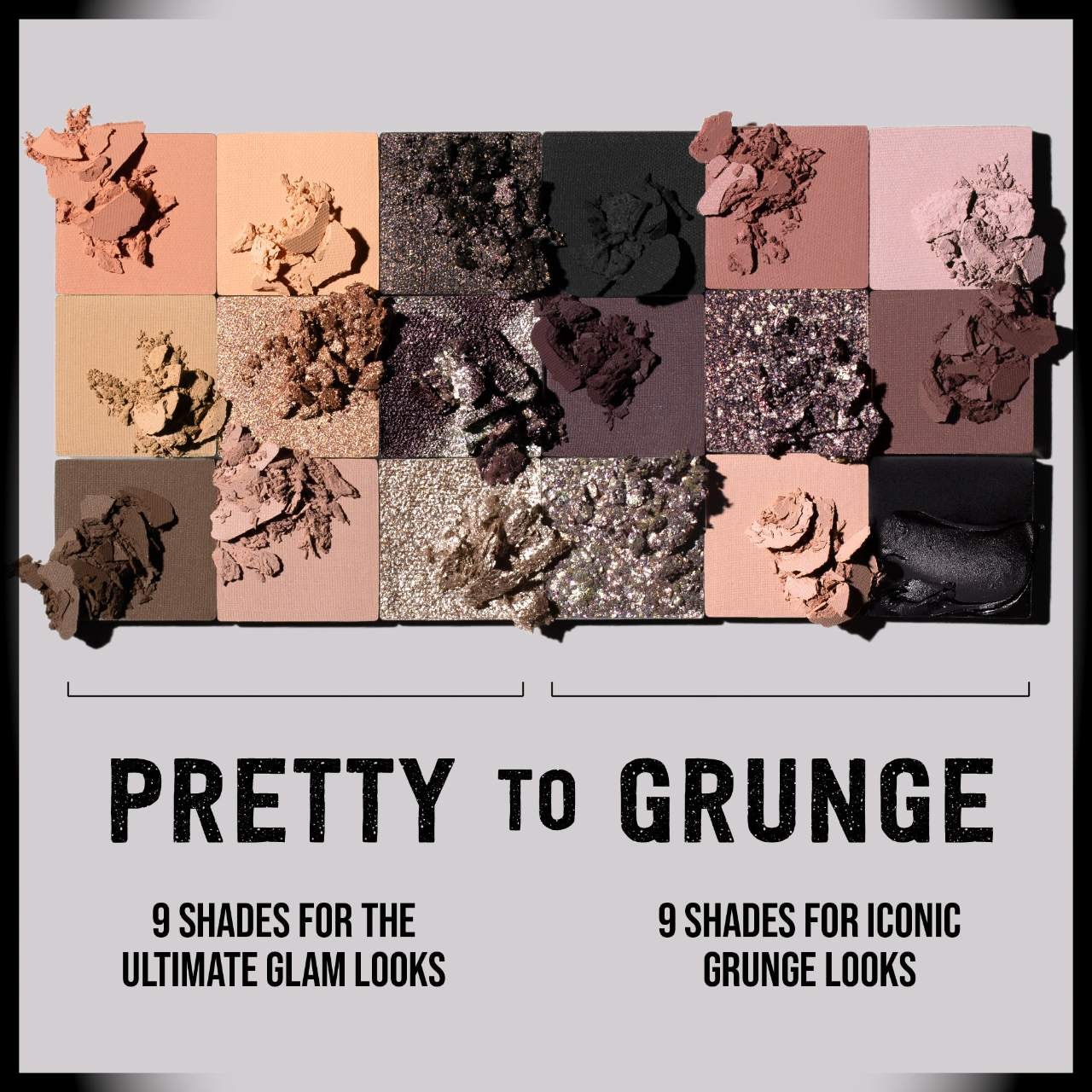 HUDA BEAUTY Pretty Grunge Eyeshadow Palette swatches