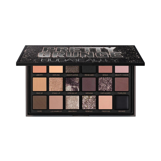 HUDA BEAUTY Pretty Grunge Eyeshadow Palette open shades