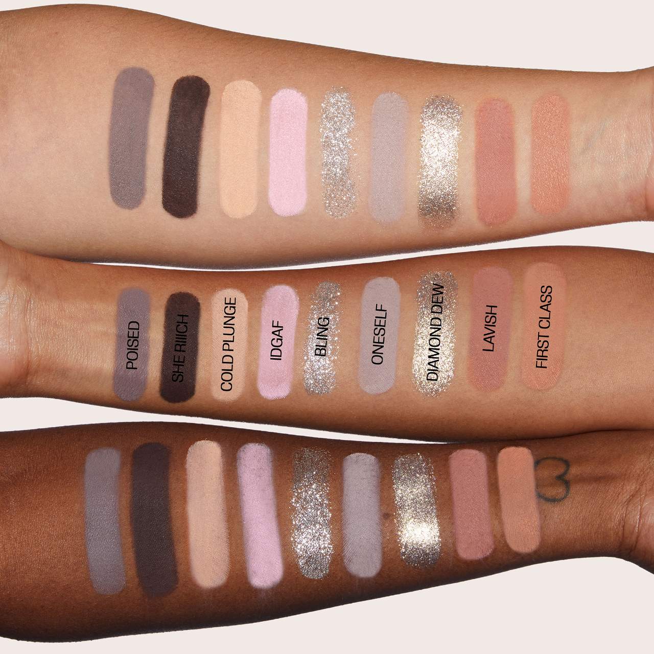 HUDA BEAUTY Icy Nude Eyeshadow Palette Shades