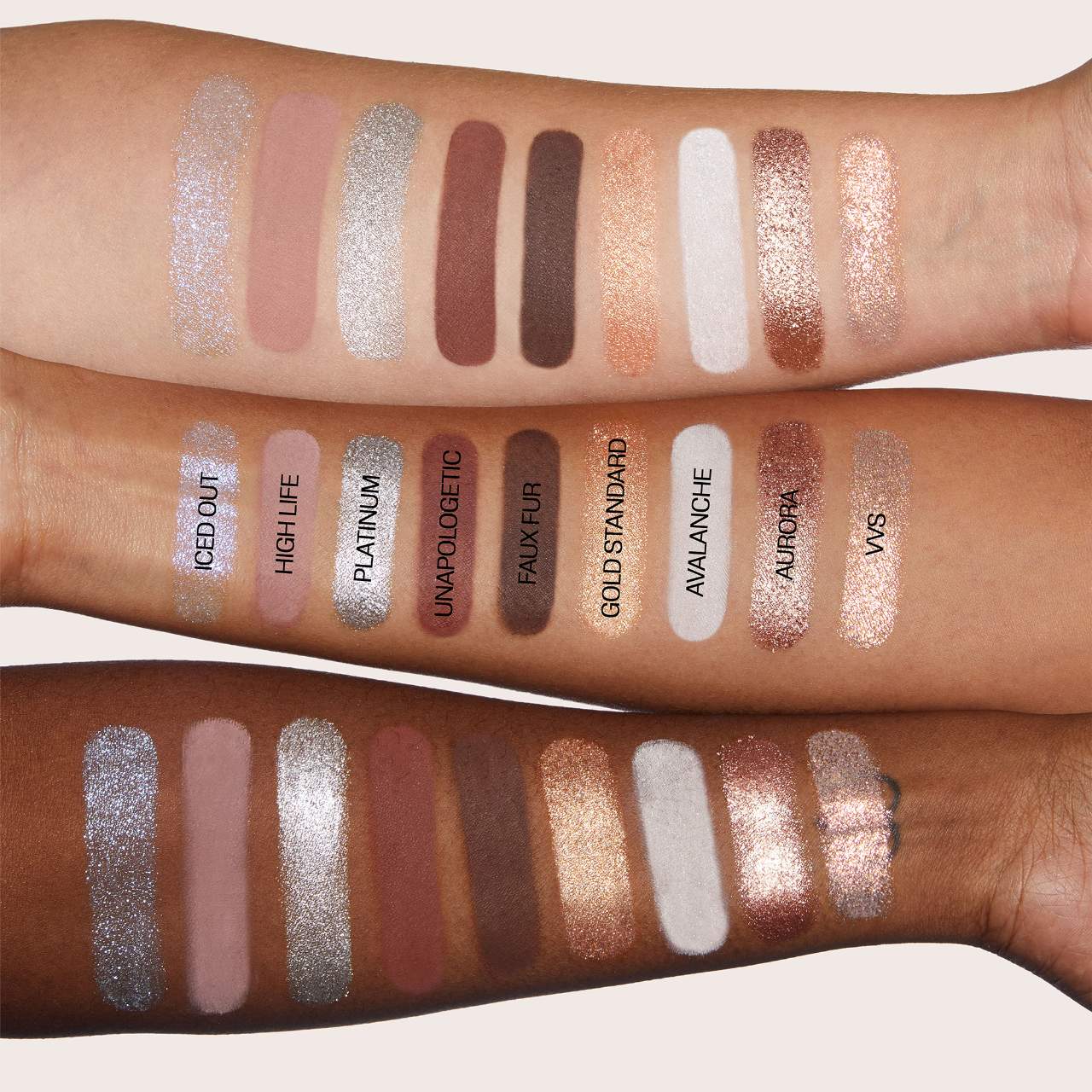 HUDA BEAUTY Icy Nude Eyeshadow Palette Shades